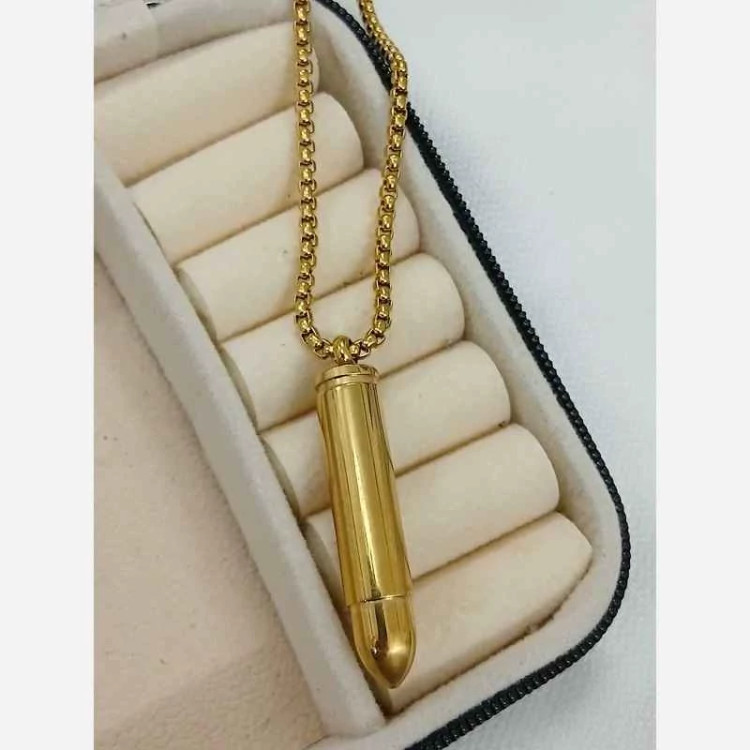 گردنبند مردانه اونیکس طرح گلوله