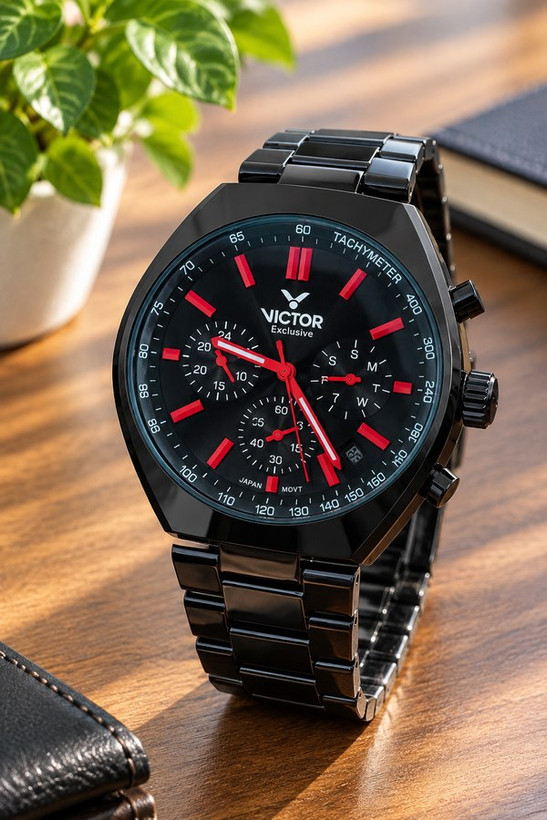 نمای نزدیک ساعت مچی مردانه ویکتور V5837-03